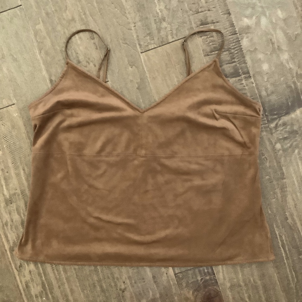 Abercrombie & Fitch Faux Suede Tank Top, Size L